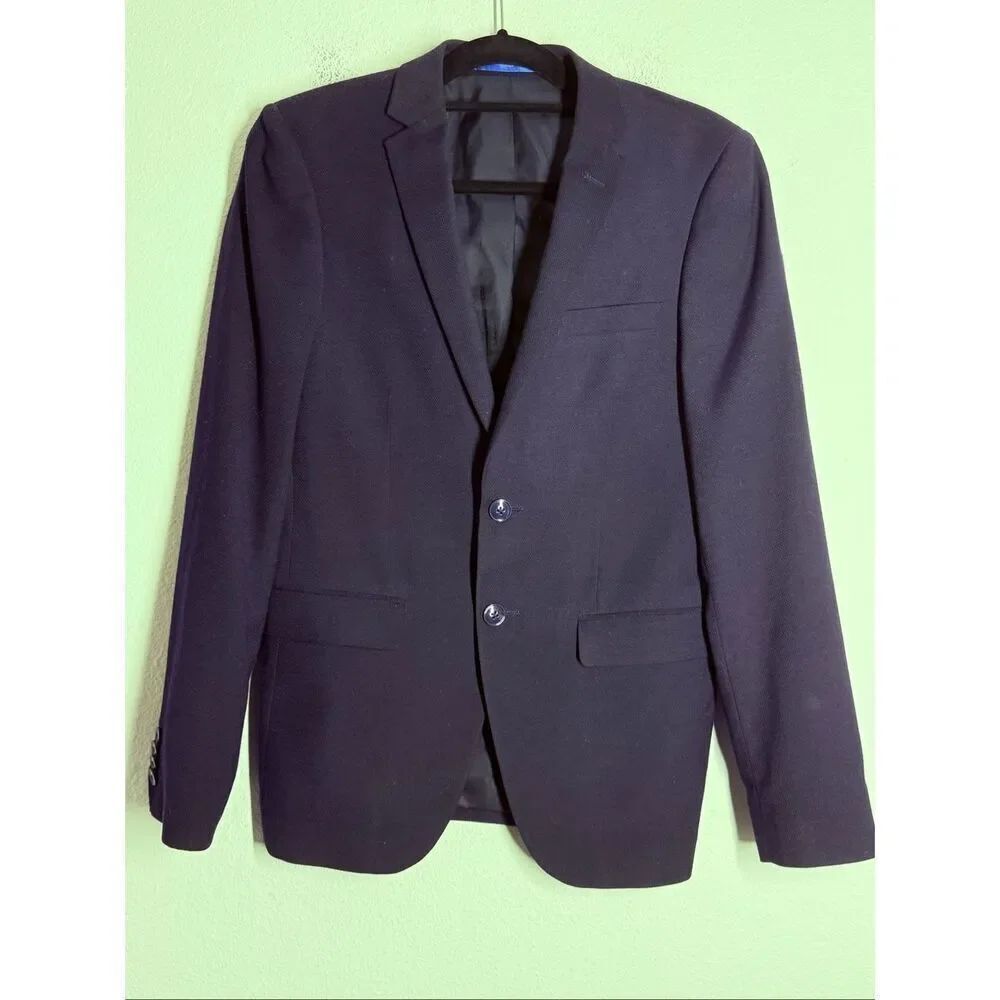 Avant Premier Men’s Wool Blend 2 Buttons Blazer Navy Blue Sz 44 EU/ 34 US* Notes